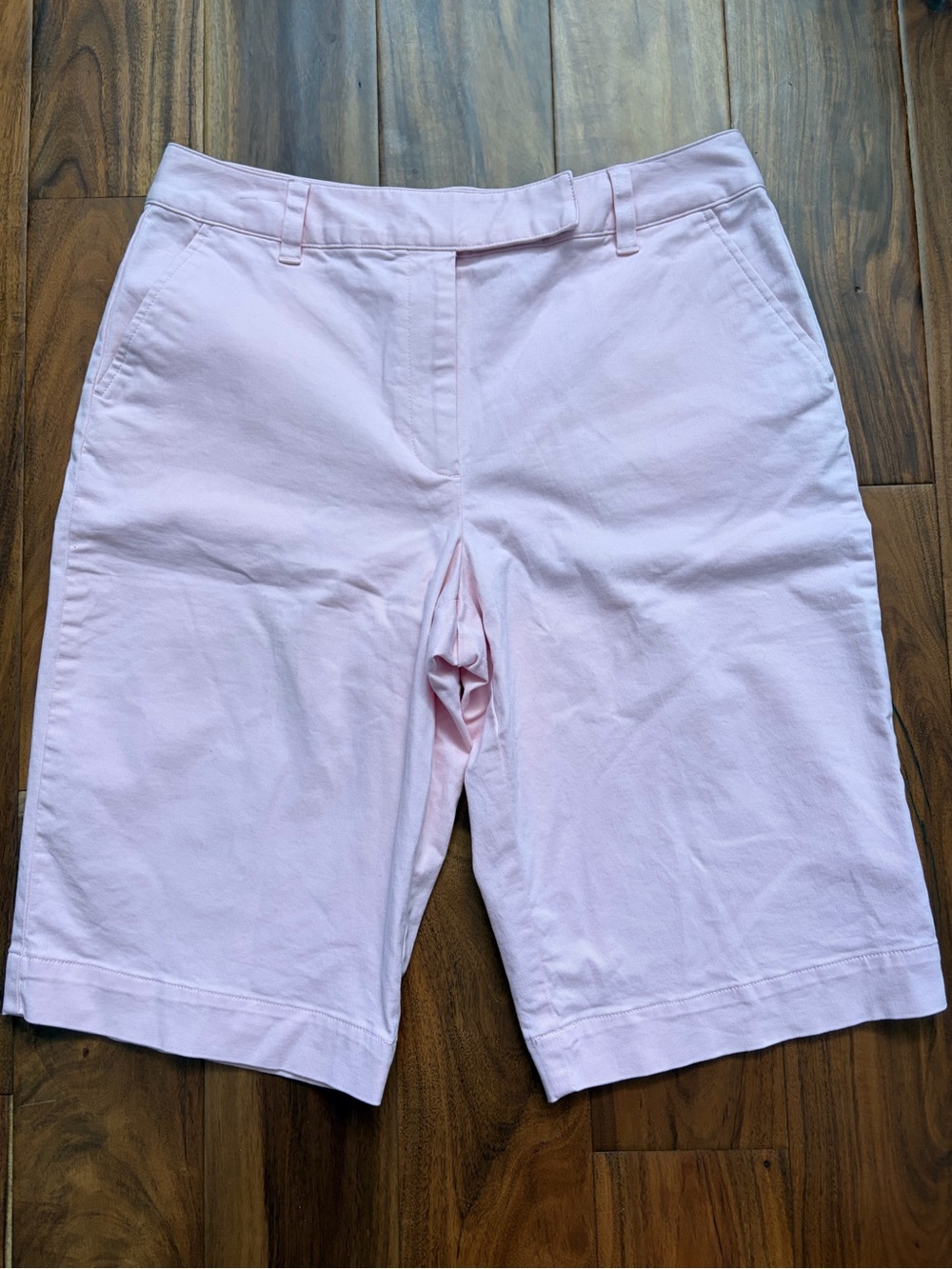 Talbots Light Pink stretchy Chino Bermuda Shorts